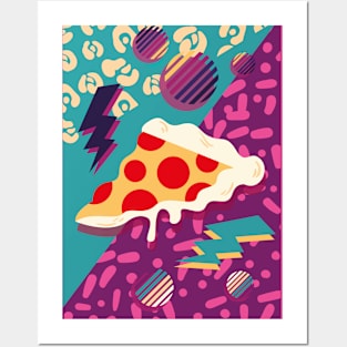 drawn 70s pizza vintage Posters and Art